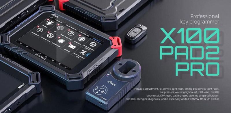 Xtool X100 Pad2 PRO with Kc100 Programmer Full Configuration Support VW 4th & 5th IMMO & Special Functions