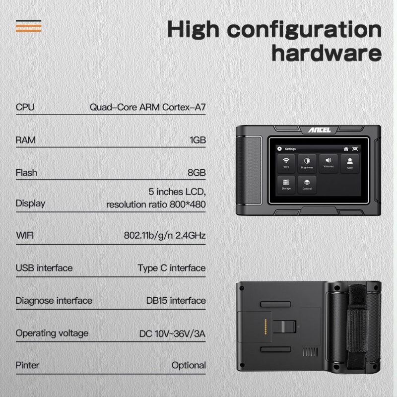 Ancel HD3100 12V Car and 24V Heavy Duty Diesel Truck Diagnostic Scanner 2 in 1 Full System OBD2 Auto Scanner Lifetime Free Update