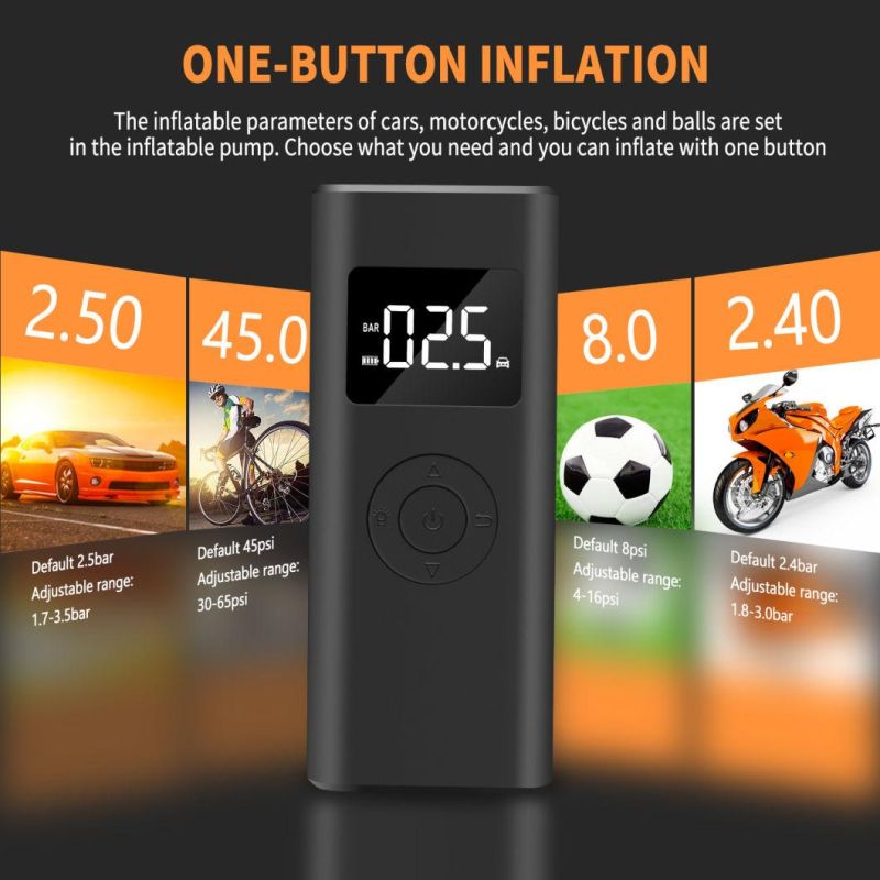 150 Psi Durable Portable Electric Car Tire Inflator for Mini Digital Car Tire Inflator Electric Air Pump