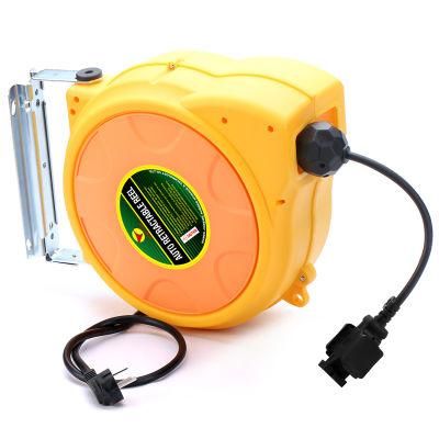 Jinbeide Garden Hose Reel Automatic Telescopic Electric Hose Reel Wall-Mounted 50FT Hose Cable Reel
