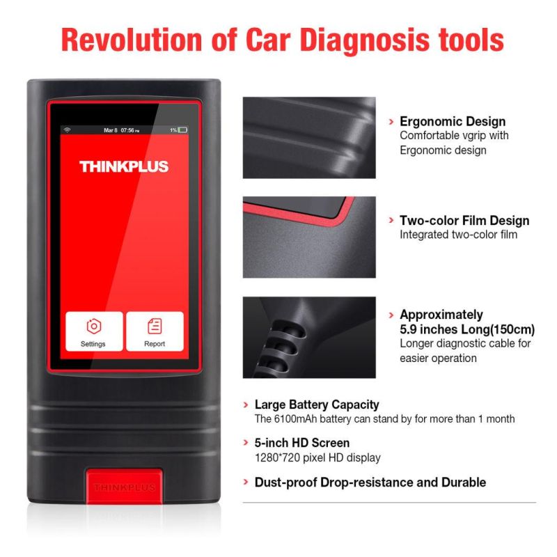 Auto Diagnostic Scanner Thinkplus Hand-Free Quick Check Full OBD2 Functions