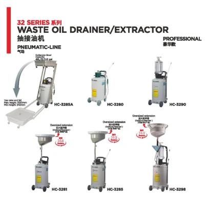 Oil Waste Drainer Lift Tank 80L Plastic Dish Drainer for Garage Equipment Hc-3285 Pneumatic Oil Extractor