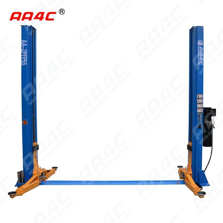 AA4c 12000lbs 5.5t Hydraulic Dual Sides Manual Unlock 2 Poles Vehicle Elevators AA-2pfp55