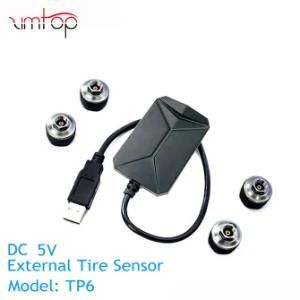 Car TPMS Tire Alarm for Android Car DVD Auto Tire Pressure Monitoring System 4 Sensors Tire Temperature Alarm