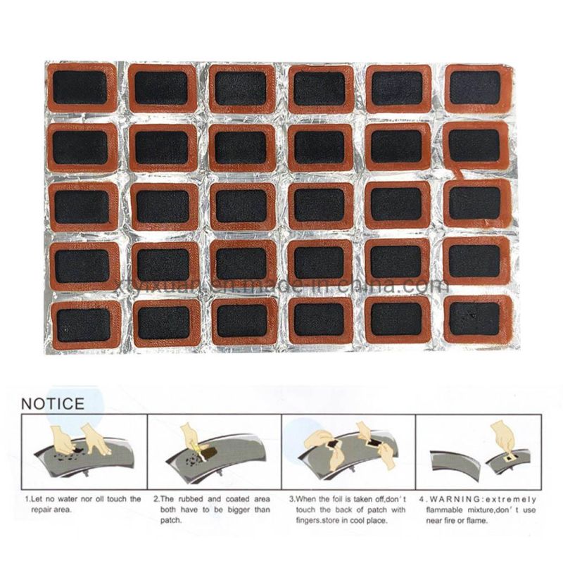 Round Square Rubber Cycle Puncture Repair Tools Bicycle Tire Patch