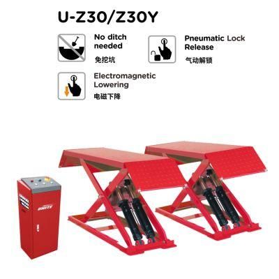 Unite 3.0 T Capacity U-Z30 MID-Rise Scissor Lift Table Hydraulic Full Rise Scissor Lift Platform for Automotive Service Equipment