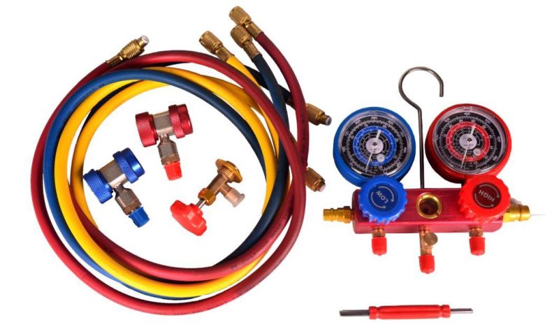 Professional Diagnostic R134A A/C Air Conditioner Refrigeration Manifold Pressure Gauge Set