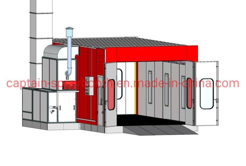Europe Popular Model Top Fan Box with Steel Structure Car Spray Booth / Paint Booth