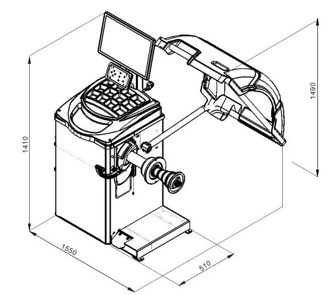 LCD Display Automatic Automobile Workshop Equipment for Wheel Balancing