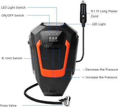 2881 DC 12V Tire Pump with Digital Touch Screen Inflator