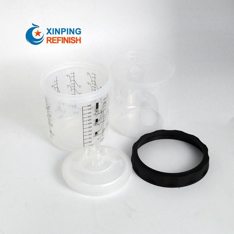 Auto Solvent Resistance Paint Preparation System Cup with Lid and Liner Paint Mixing Cup