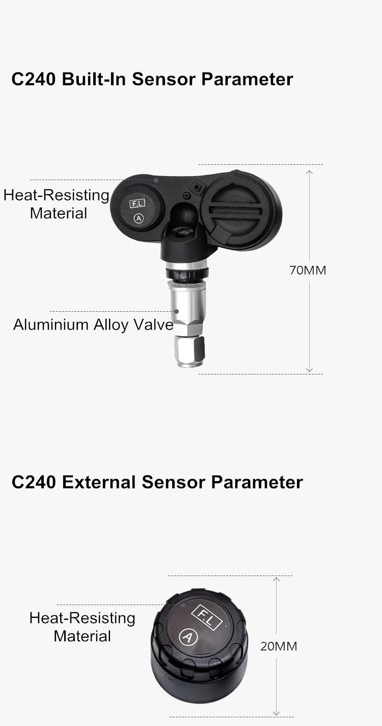 High-Quality Solar Power Car Tire Pressure Monitoring System TPMS Sensor
