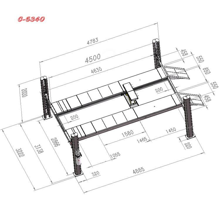 Vico 4 Column Hoist Wheel Alignment Lift Garage Equipment