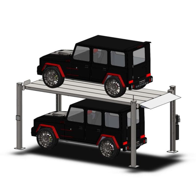 3.7ton Four Post Parking Lift for 2 Cars