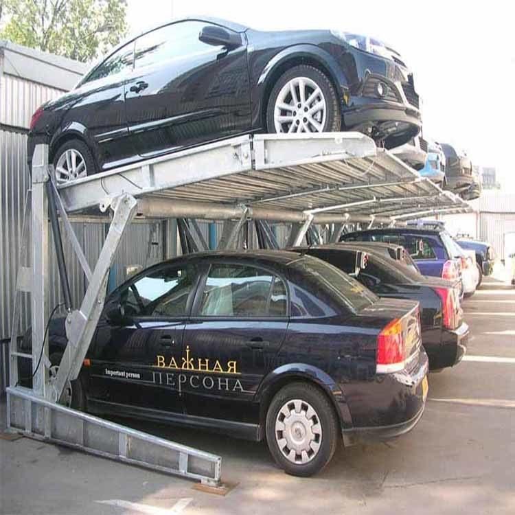 Double Layers 2 Column Hydraulic Tilting Parking Lift with CE
