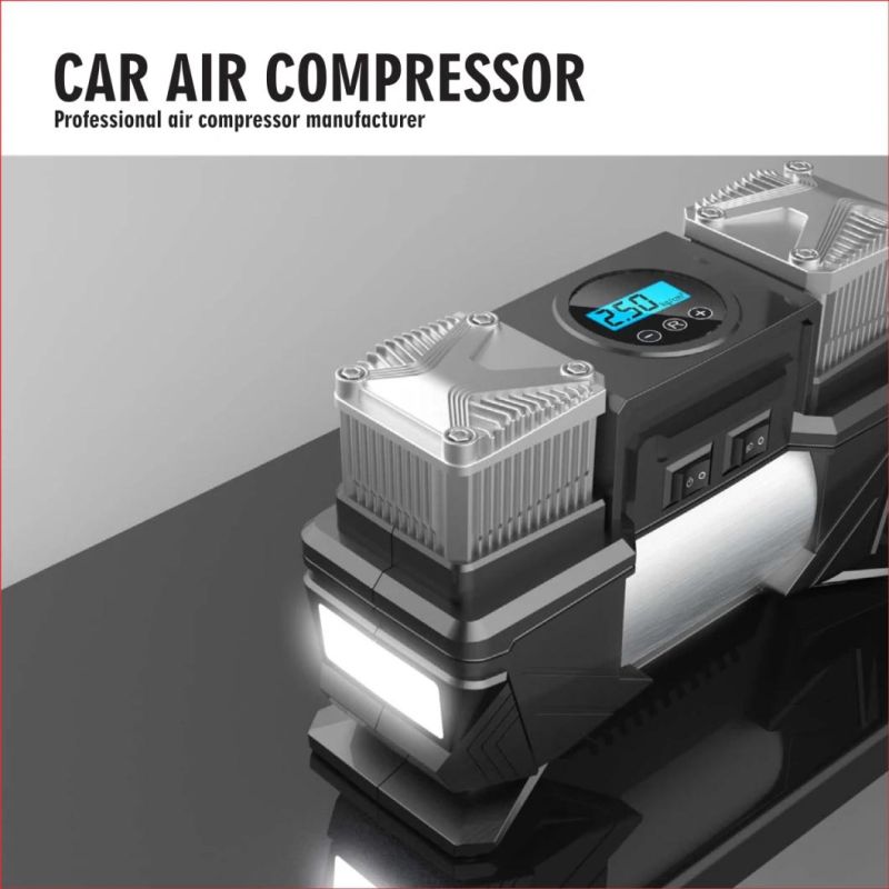 Portable Pressure Digital DC 12V Car Tire Inflator, Air Pump Compressor 120W 150psi Car Tyre Air Pump