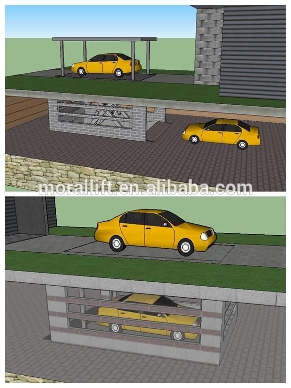 Double Deck Underground Garage Car Parking Lift with CE