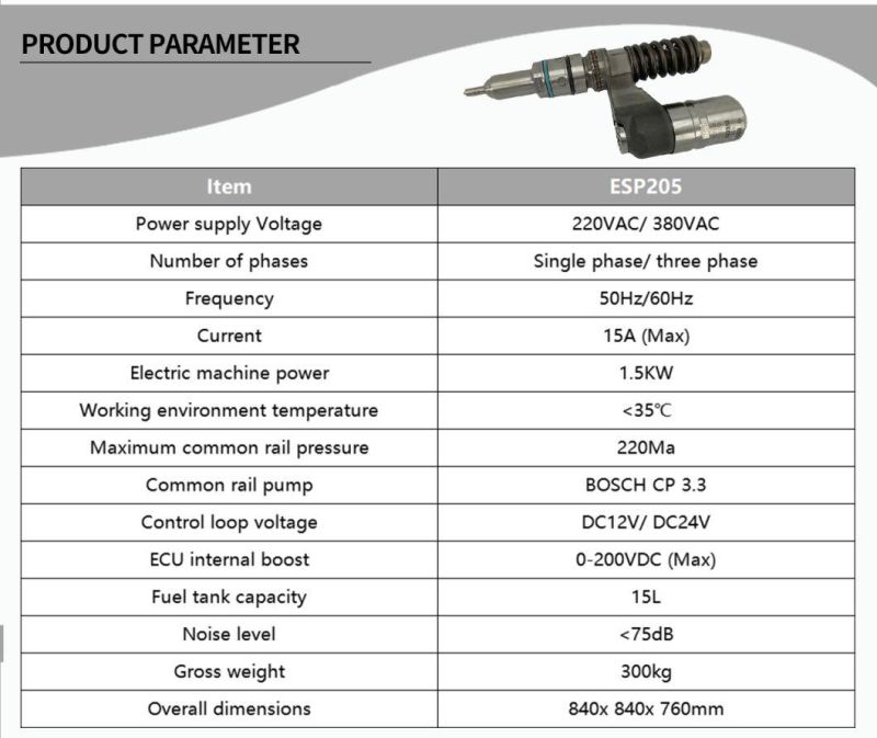 EPS205 High Pressure Common Rail Injector Test Bench