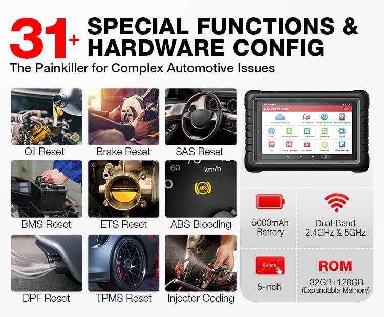 2021 Newest Launch X431 Pros V X431 PRO with Bidirectional Diagnostic, 31+ Reset Functions, ECU Coding, Key Program, Adas X431 V2021 Newest Launch X431 Pros V