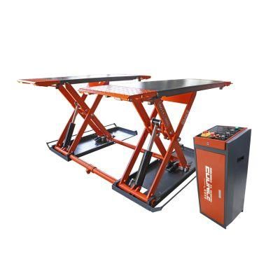 Full Rise Scissor Lift Hydraulic Hoist in Ground Mounted for Automobile Garage Workshop Repair Use