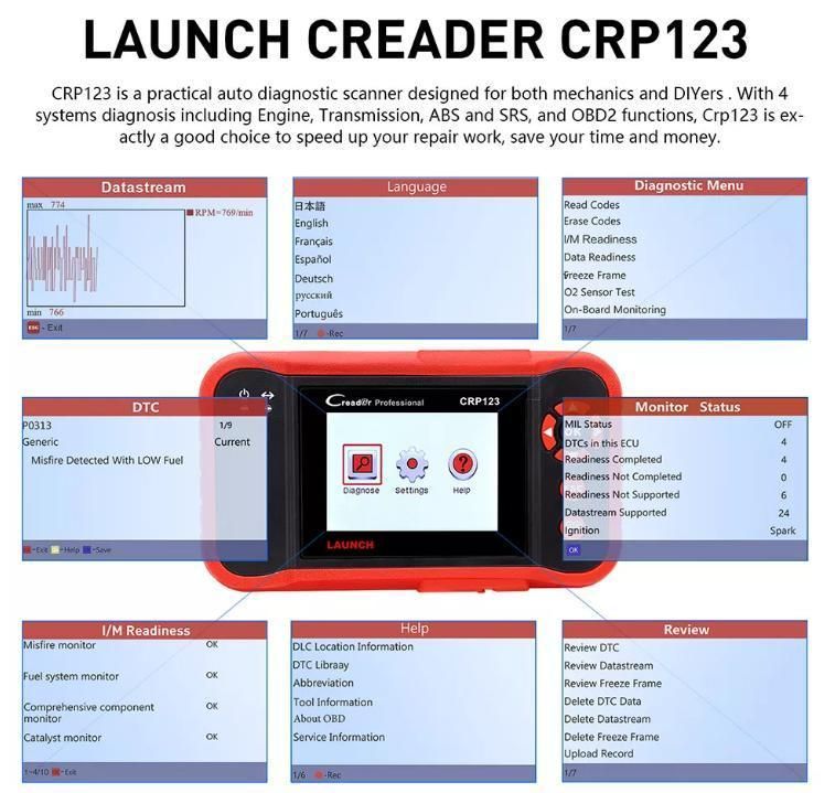 Crp123 Launch OBD2 Scanner Crp123 Scan Tool