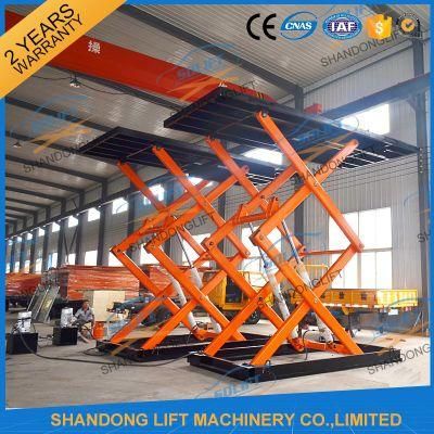 China Elevator Scissor Vehicles Floor Plate Lift Hydraulic Car Lifts