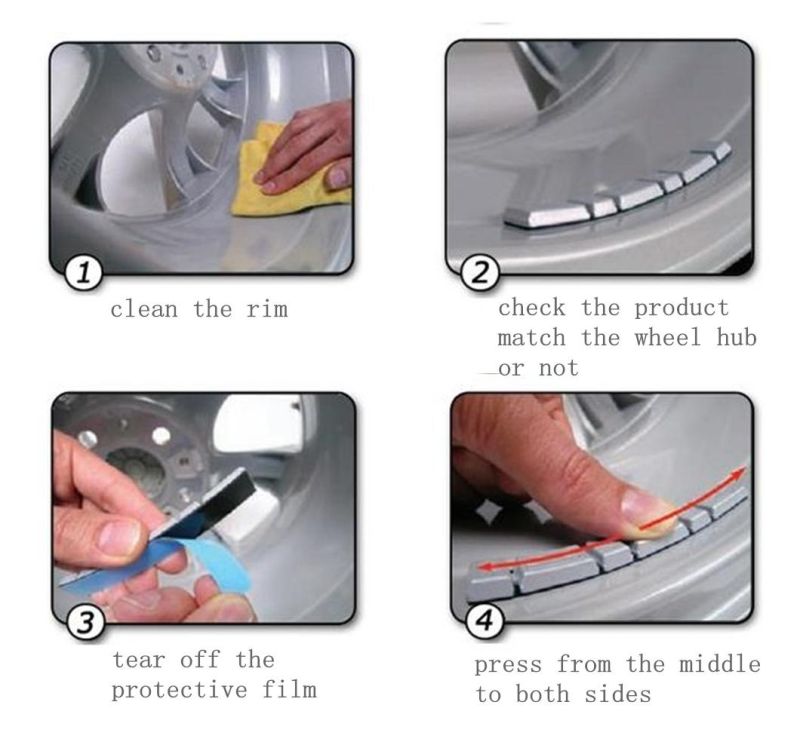 Auto Parts Pb/Zn/Fe Clip on Wheel Balance Weights