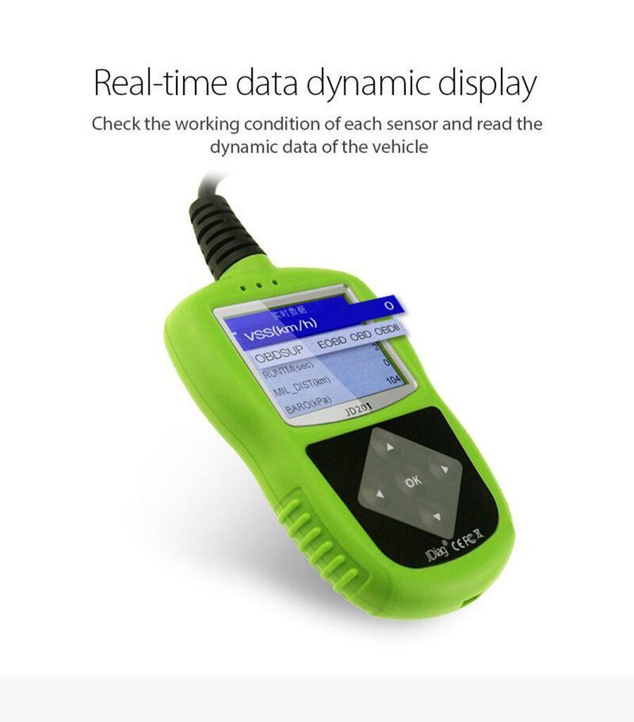 Jdiag Jd201 Code Reader for Obdii/Eobd/Can