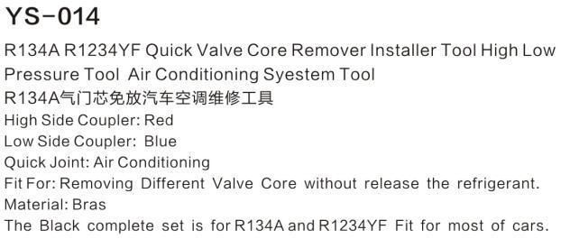 Auto A/C Tool R1234yf Quick Valve Core Remover Installer Tool Chinese Good Price