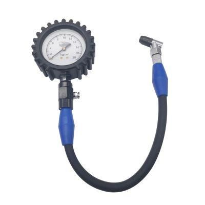 High Quality Heavy Duty Tire Pressure Gauge with Plastic Hose Cover