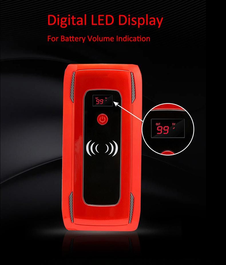 800A Peak Current Portable Lithium Vehicle Battery Pack Jump Start Box Car Jump Starter