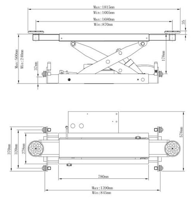 3.2T Pneumatic Jack for Auto Lift (RJ-7A)