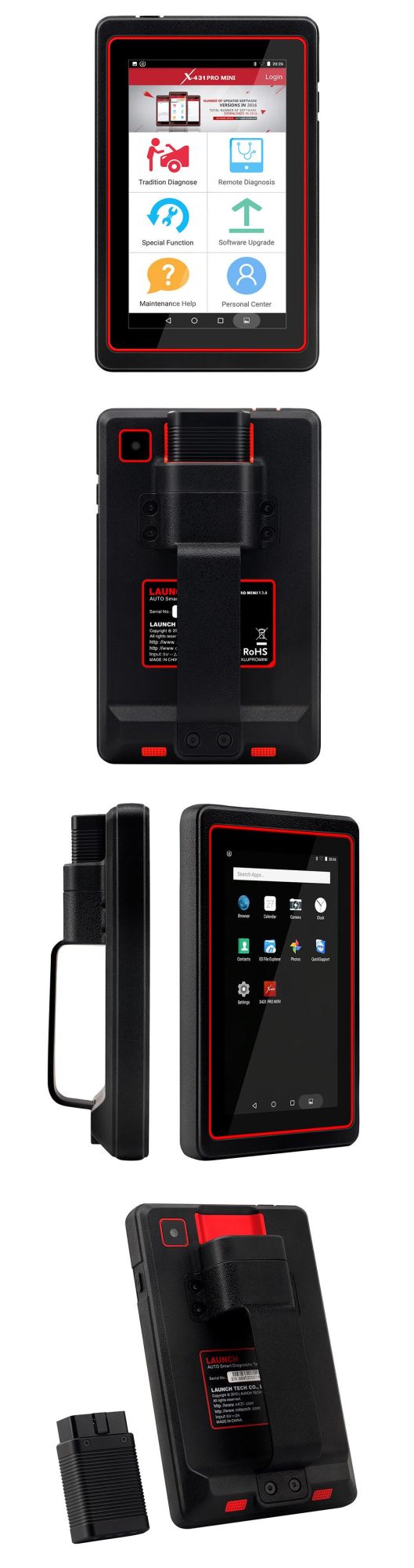 Bluetooth Communication 6.9 Inch Screen 12V Launch X431 PRO Mini Diagnostic Scanner