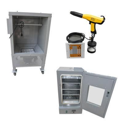 Small Lab Mini Electrostatic Powder Coating Spray Booth Cabina Con Reciclo