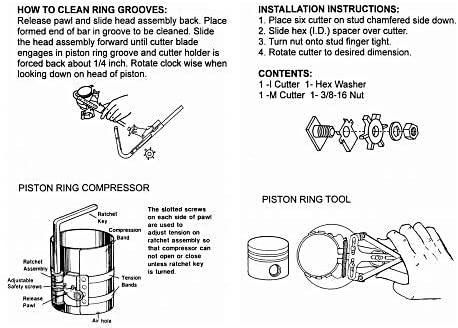 Viktec Auto Engine Motor Cleaning Ring Expander Compressor Piston Ring Compressor Kit Professional Piston Ring Service Tool Set
