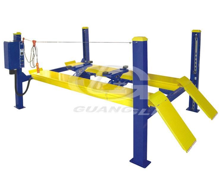 Guangli Factory Car Repair Equipment Four Post Car Lift for Four-Wheel Aligment (GL-4-4E1)