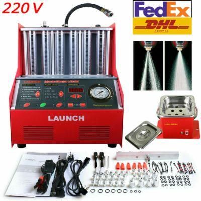 Launch Ultrasonic Fuel Injector Tester Cleaner for Petrol Vehicle 220V 6-Cylinde