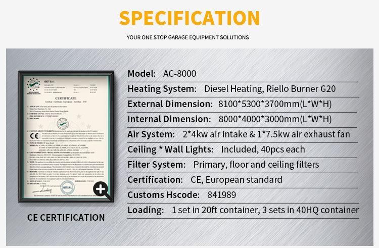 Coupons Diesel Heating Car Spray Booth with CE