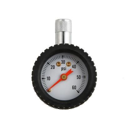 Custom Wholesale 1.5 Inch Tire Pressure Gauge Metal with Rubber Protection