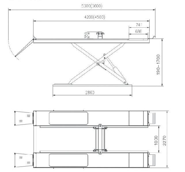 Eupean Style Car Scissor Lifter (ORSL1742)