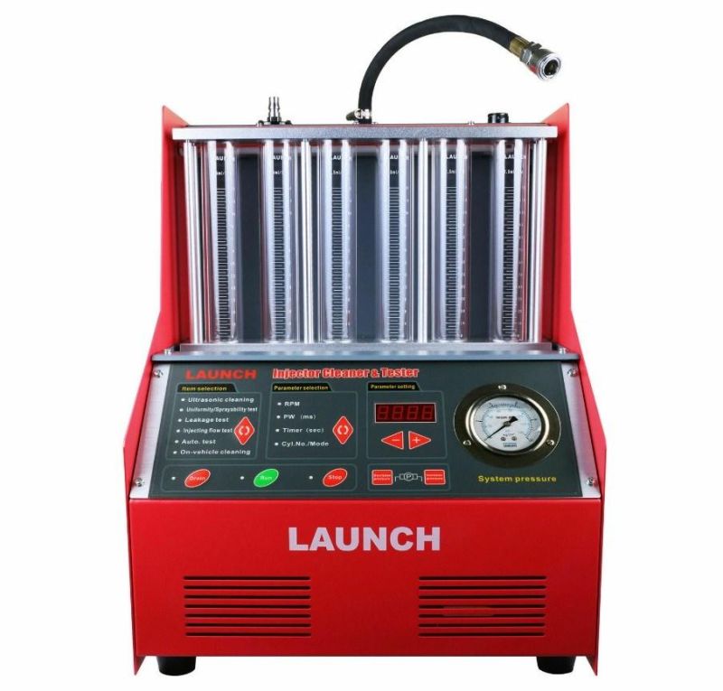 Launch Ultrasonic Fuel Injector Tester Cleaner for Petrol Vehicle 220V 6-Cylinde