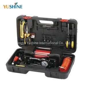 Double Cylinders Heavy Duty Tire Inflator Car Air Compressor with Repair Tool