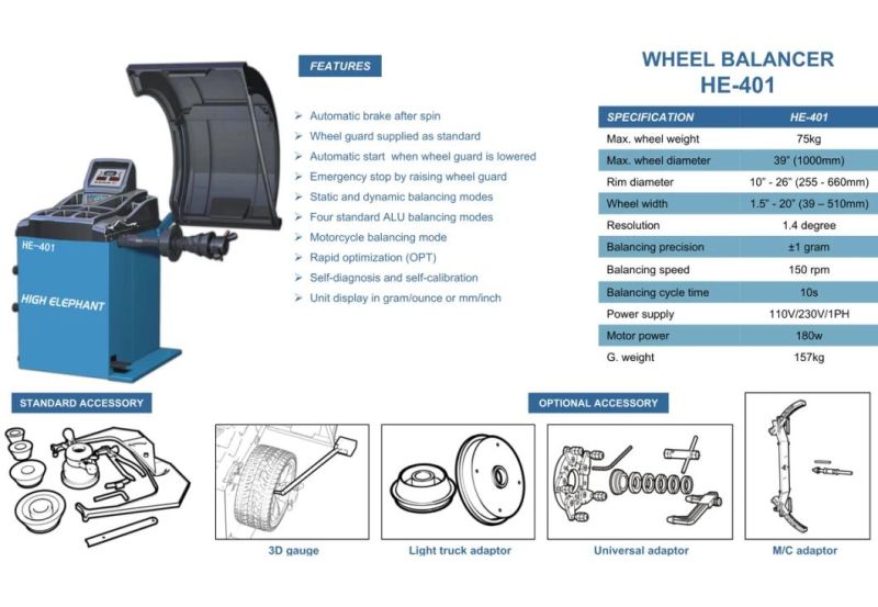 Wheel Balancer/Tire Changer/Wheel Alignment/Wheel Balancing Machine /Car Tyre Balancing Machine/Truck Wheel Balancer