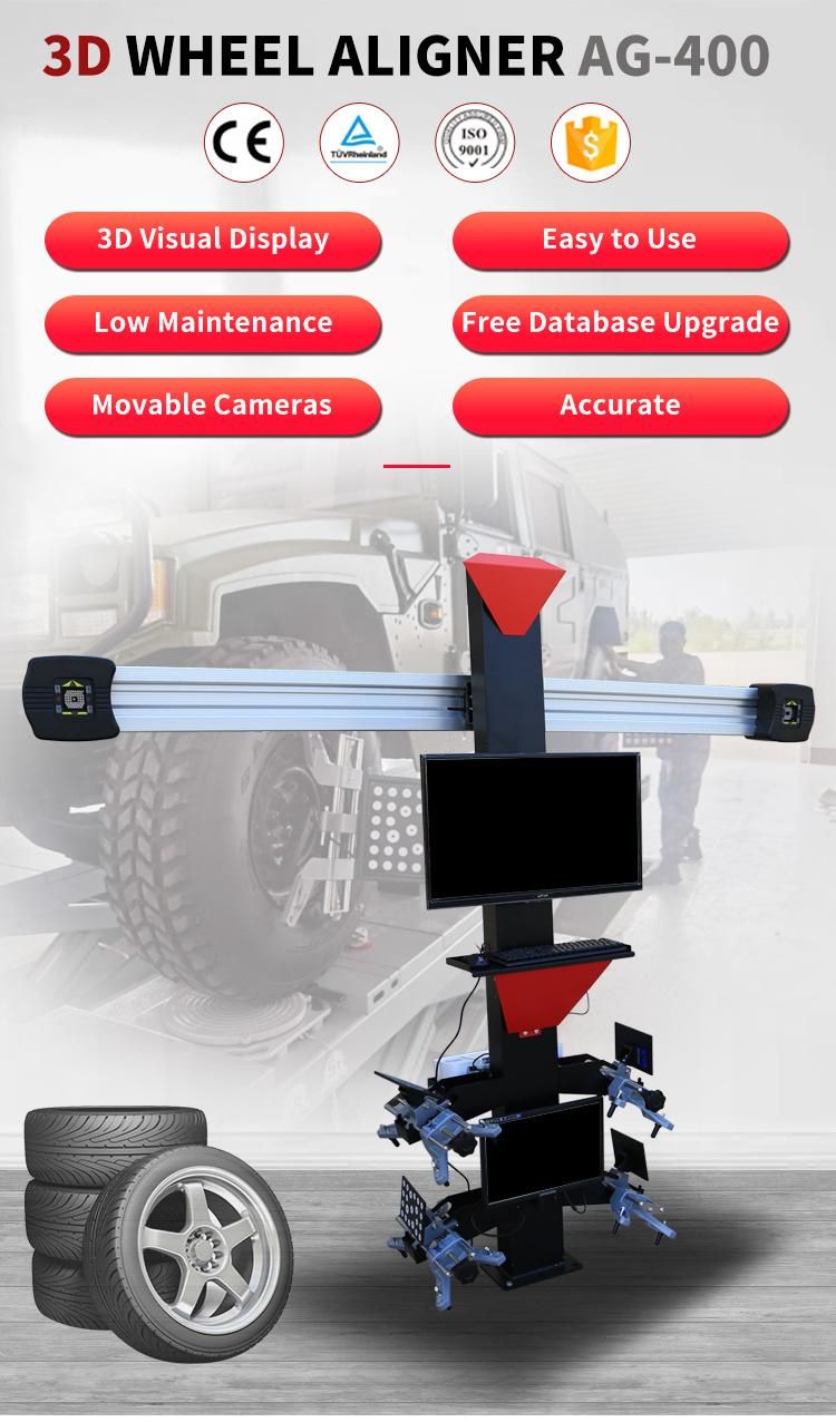 5 Mega-Pixel Full Automatic 3D Camera Car Wheel Alignment