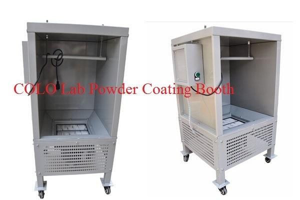 Small Lab Mini Electrostatic Powder Coating Spray Booth Cabina Con Reciclo
