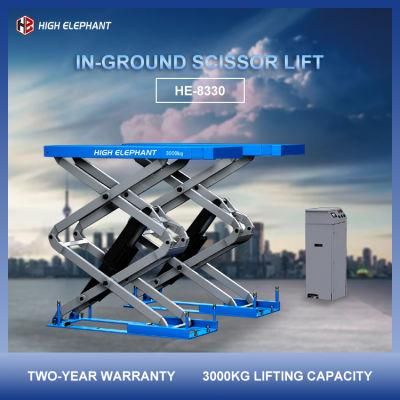Manual Emergency Lowering Scissor Auto Lift with Automatic Engagement and Pneumatic Release