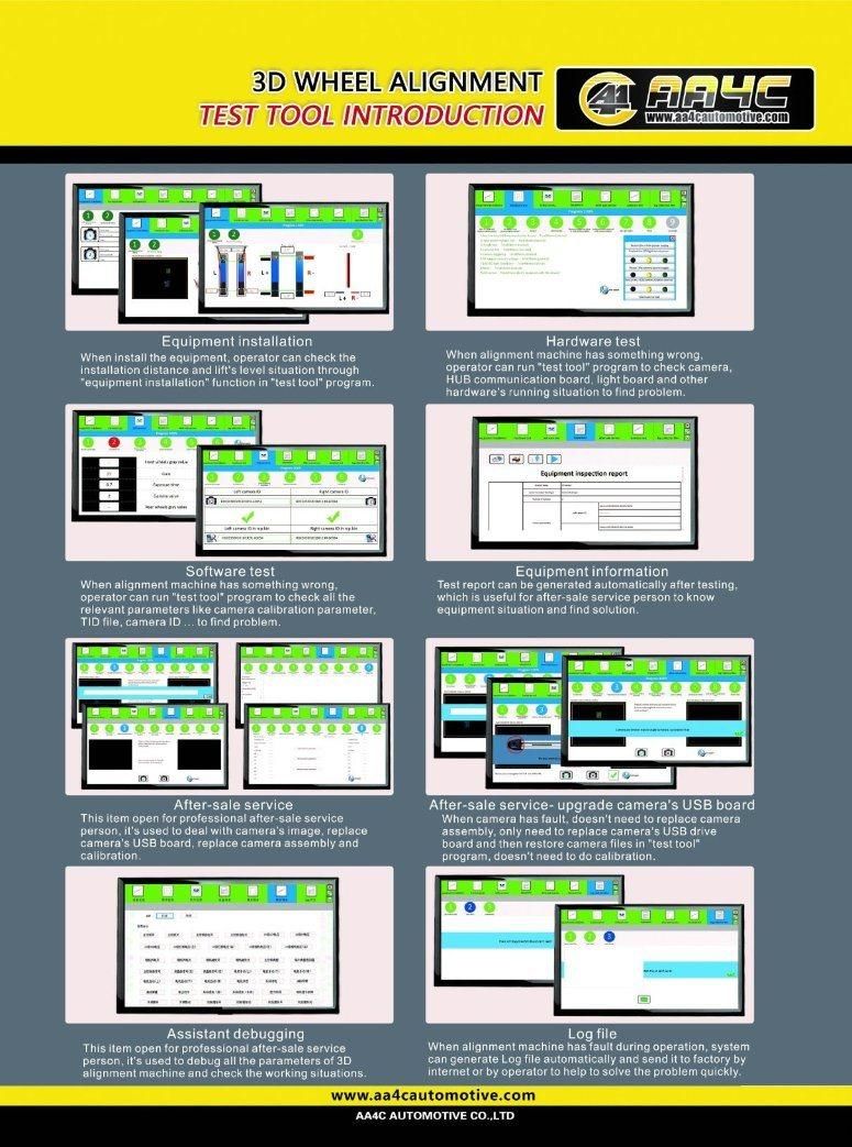 AA4c Camera Beamautomaticallymove 3D Wheel Aligner AA-Dt121dt