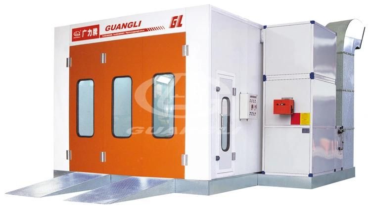 Ce Approved Automotive Paints Spray Booth with Floded Metal Sheet Doors