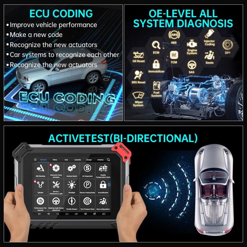 Xtool PS80 Lite OBD2 Car Diagnostic Tool Action Test + ECU Coding Key Programmer Automotive Scan OBD2 Code Reader Pk Mk808bt Mk808