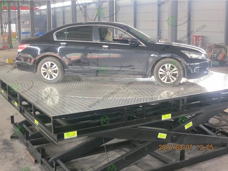 Rotating Car Lift Platform With Turntable Top